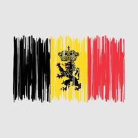 cepillo de bandera de bélgica vector