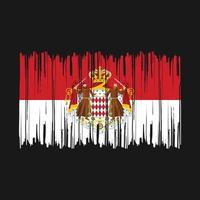 Monaco Flag Brush vector