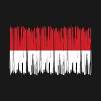 Monaco Flag Brush vector