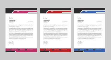 Modern company letter head design vector