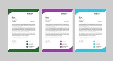 Modern company letter head design vector