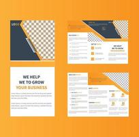 Corporate trifold brochure business template vector