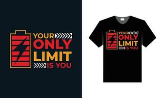 best typography t shirt design for gym and fitness inspiration. vector