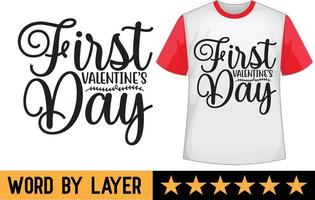 San Valentín día svg t camisa diseño vector