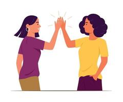 Women Giving High Five for Women Power Concept Illustration vector