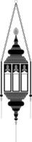Clip art for Ramadan lantern in black color vector
