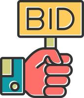 Bid Vector Icon