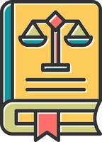 Law Book Vector Icon