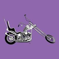 american chopper old motorcycle vector