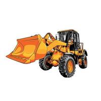 dozer heavy equipment construction vector