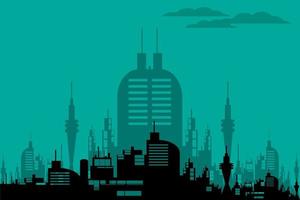 illustration of Background flat city vector