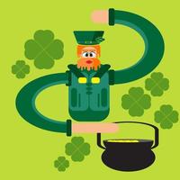 illustration of flat art st. patrick vector