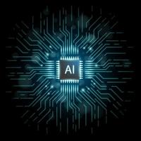 artificial inteligencia chip y circuito tablero vector