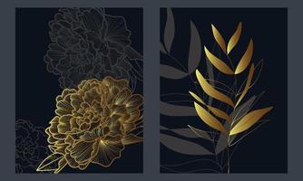 Luxury botanical art background vector