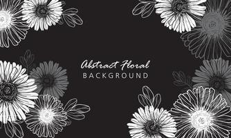 Hand drawing and sketch aster flower vector
