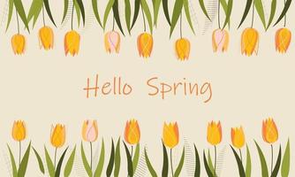 Hello spring background vector