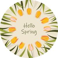 Hello spring background vector