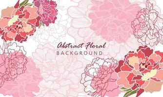 Vector spring flower line pattern