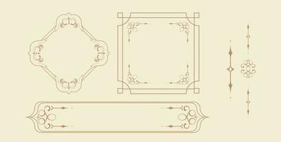 Name and document invitation design frames vector
