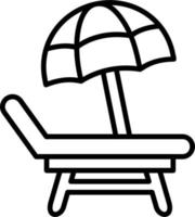 Beach Chair Vector Icon