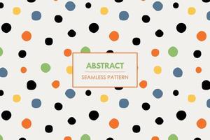 Organic circle shapes colorful polka dot seamless repeat pattern vector background