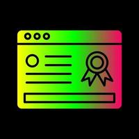 Online Certificate Vector Icon