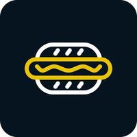 Hot Dog Vector Icon Design