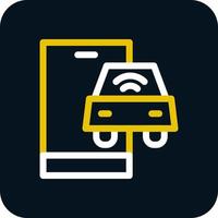 Connected Vehicle Vector Icon Design