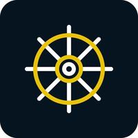 Nautical Wheel Vector Icon Design