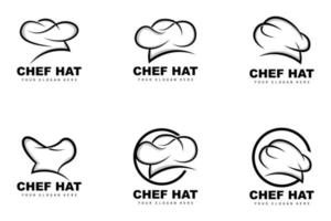 logotipo de sombrero de chef, vector de chef de restaurante, diseño para restaurante, catering, charcutería, panadería