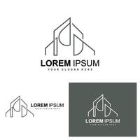 House Logo, Building Furniture Design, Construction Vector, Property Brand Icon, Real Estate, Housing vector