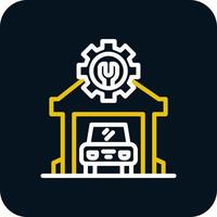 Mechanic Shop Vector Icon Design