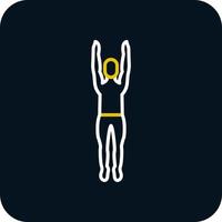 Mountain Pose Upward Vector Icon Design
