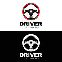 Car Steering Logo, Driver Vector, Transport Vehicle Design, Repair, Maintenance, Car Garage vector