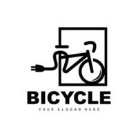 eléctrico bicicleta logo, vehículo diseño, deporte bicicleta vector, bicicleta modelo icono ilustración vector