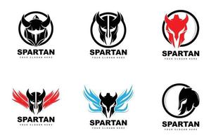 Spartan Logo,Vector Viking, Barbarian, War Helmet Design, Product Brand Illustration vector