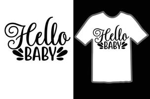 Hola bebé svg t camisa diseño vector