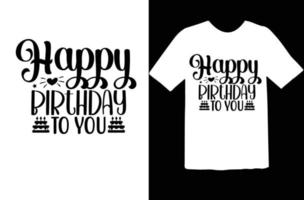 cumpleaños svg t camisa diseño vector