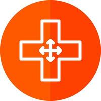Four Way Intersection Vector Icon Design