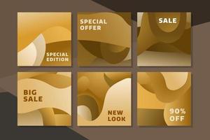 Trendy abstract square template with liquid concept. Suitable for social media, post, promotion, advertising. vector