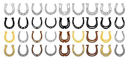 Collection of design elements for Horseshoe vector