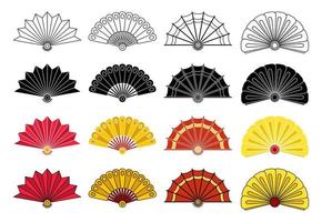 Folding Fan in flat style isolated vector