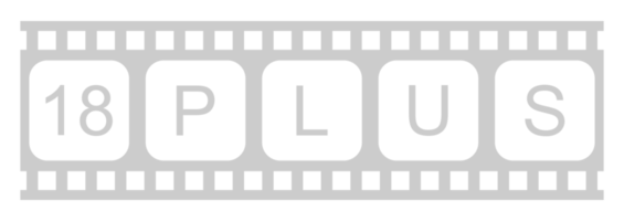 firmar de adulto solamente para Dieciocho más o veinte uno más años en el tira de película años clasificación película icono símbolo para película póster, aplicaciones, sitio web o gráfico diseño elemento. formato png