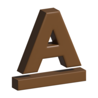 3d icoon van hoofdletters png