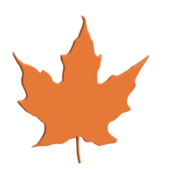 3d icon of maple leaf png