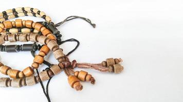 bracelets made of wood strands photo