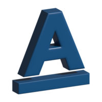 3d icon of uppercase png