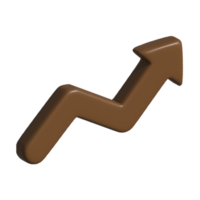 3d Symbol von erhöhen, ansteigen png