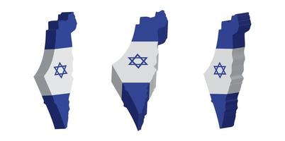 realista 3d mapa de Israel vector diseño modelo