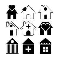 Abstract Vector House Icons Set Design Template